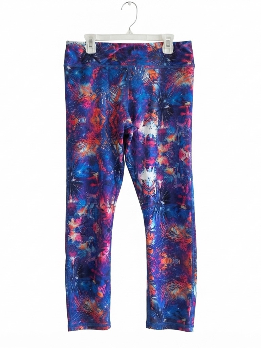 Kyodan Women’s Fireworks Galaxy Print workout capri pants